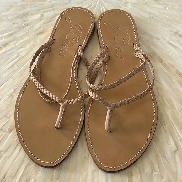 J. Crew leather flip flops. Size 8.5.
